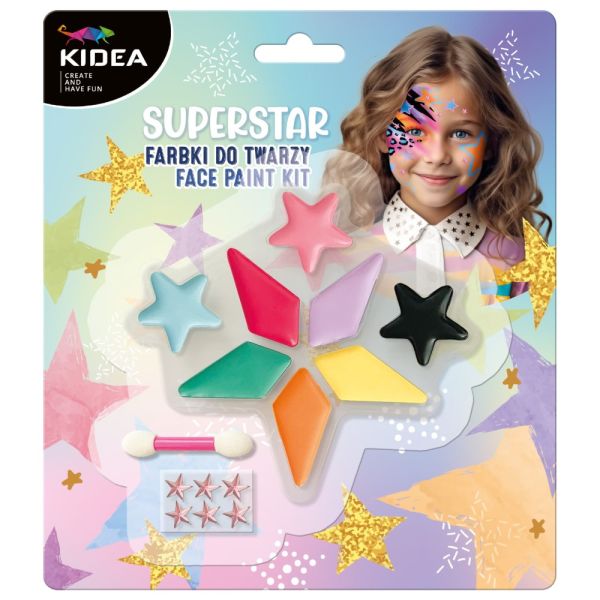 Farby na tvár SUPERSTAR - 8 farieb + aplikátor (sada)