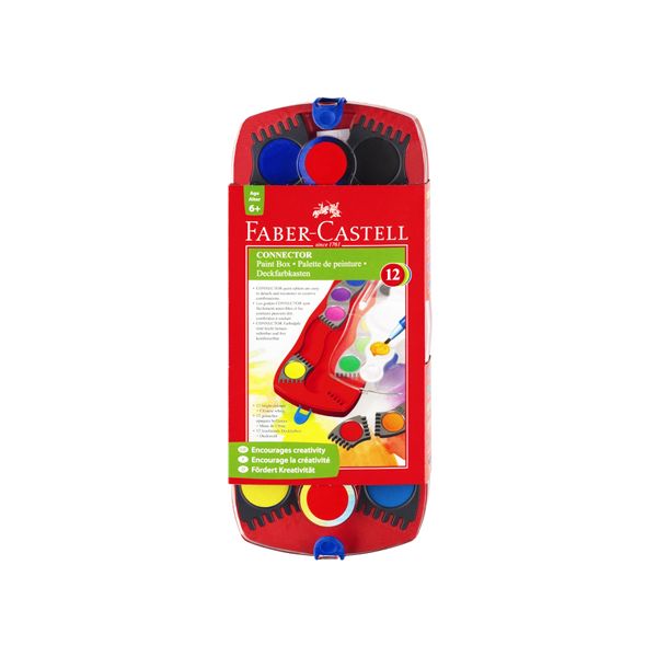 Farby vodové Faber-Castell stavebnicové 12 farieb