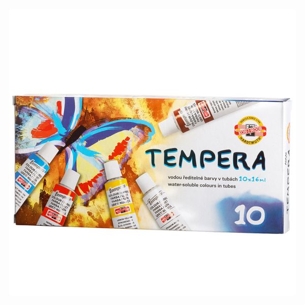 Farby temperové KOH-I-NOOR 16 ml, sada 10 ks
