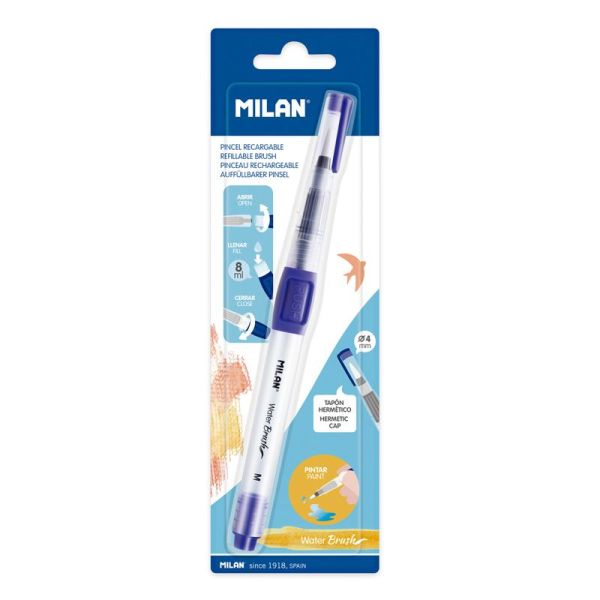Štetec MILAN s nádobkou na vodu 8 ml, hrot M