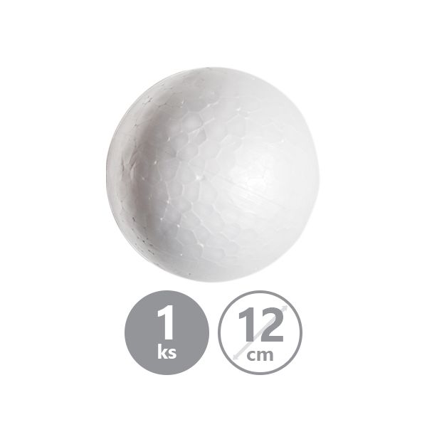 Guľa - polystyrénová 12 cm, 1ks