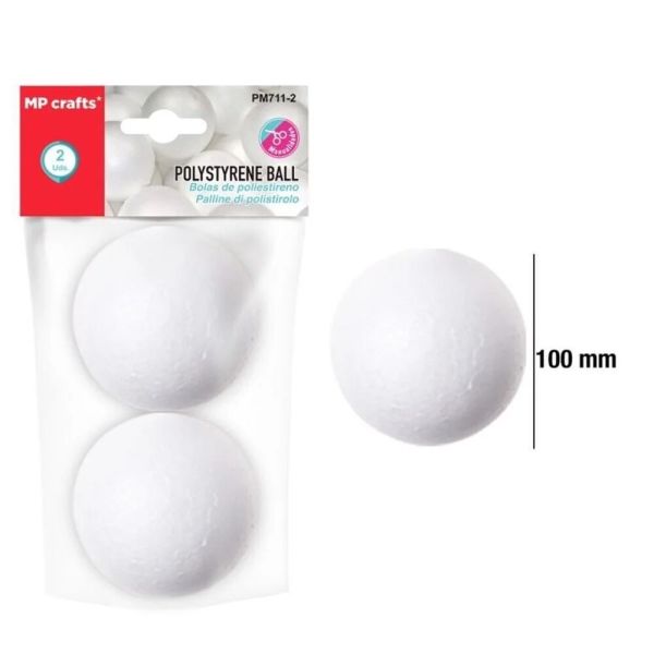Guľa - polystyrénová 10 cm /2 ks