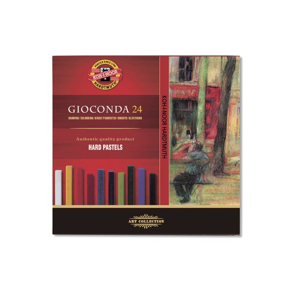 Krieda olejová KOH-I-NOOR GIOCONDA farebná, sada 24 ks, 7x7 mm, tvrdá