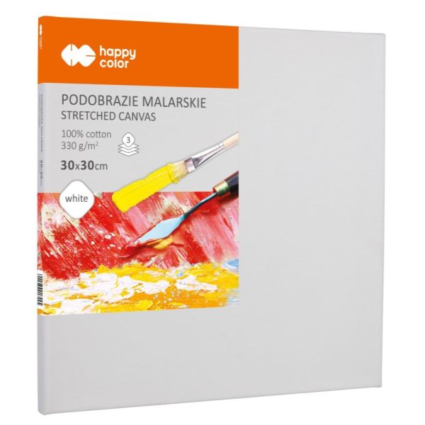 Maliarske plátno Happy Color 30x30 cm na ráme - biele