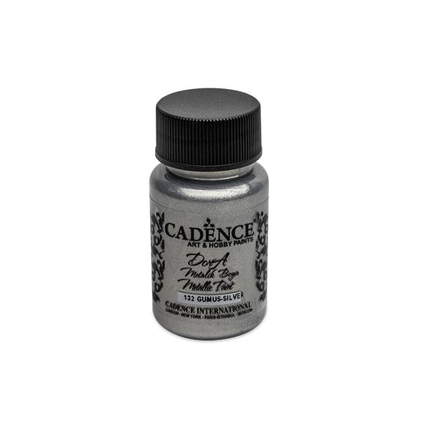 Farba akrylová Cadence D. Metalic, strieborná, 50 ml