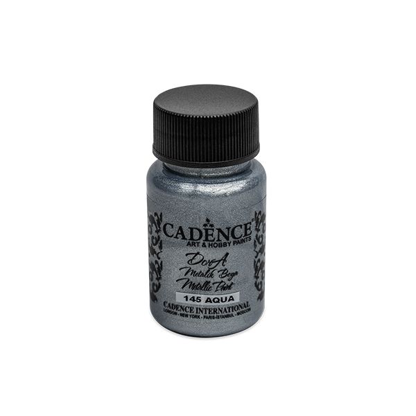 Farba akrylová Cadence D. Metalic, tm.strieborná modrá, 50 ml