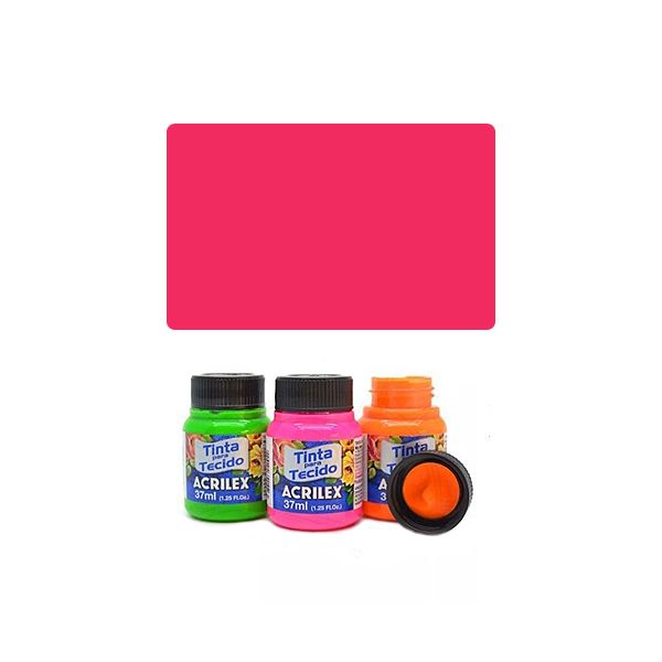 ACR Farba na textil 37ml, Fluorescent Pink 107