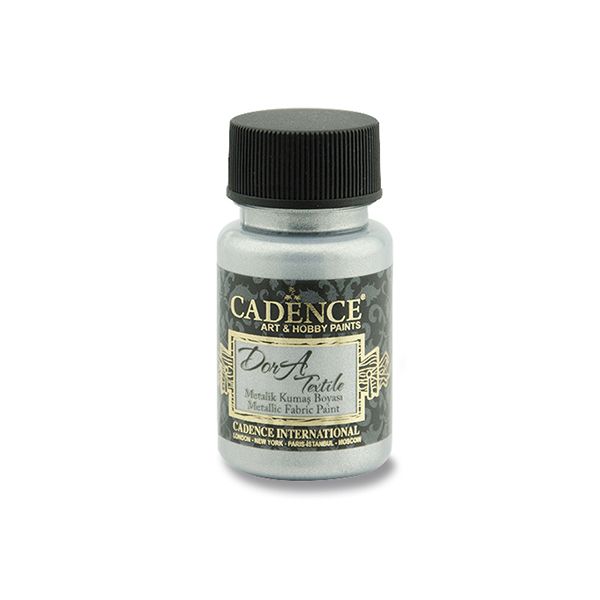 Textilná farba Cadence, metal. strieborná, 50 ml