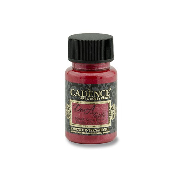 Textilná farba Cadence, metal. červená, 50 ml