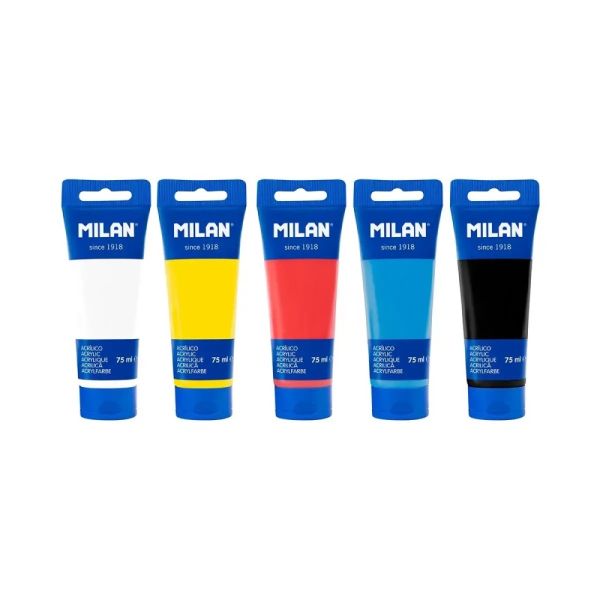 Farba akrylová MILAN 75 ml - sada 5 farieb