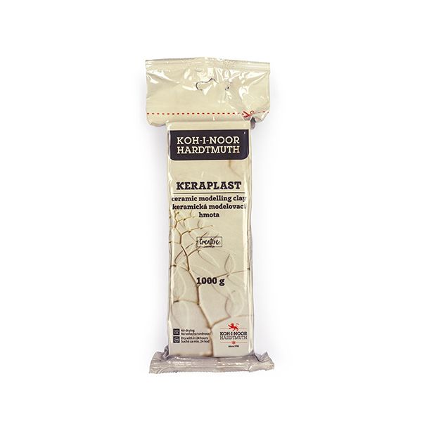 Modelovacia hmota KOH-I-NOOR KERAPLAST výtvarná 1000g , biela