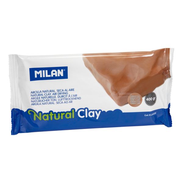 Modelovacia hmota MILAN Natural Clay 400 gr. terakotová farba, na vzduchu tvrdnúca