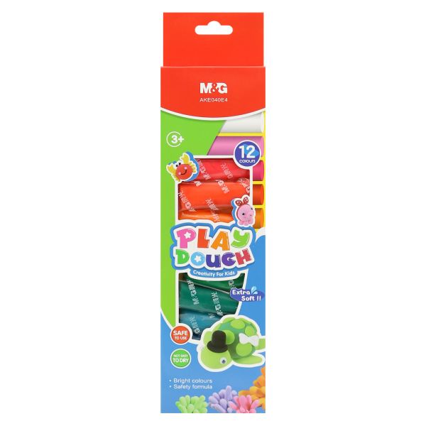 Plastelína modelovacia M&G Play Dough - sada 12 farieb