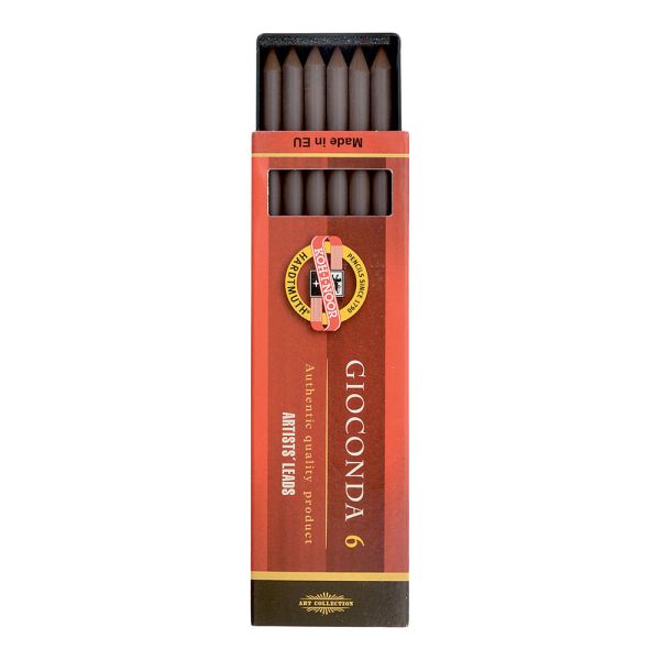 Kresliarska sépia KOH-I-NOOR - hnedá tmavá 6 ks, 5,6 mm