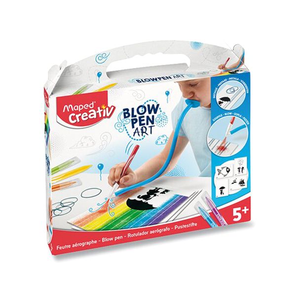 Kreatívna sada MAPED Creativ Blow Pen Art - Fúkacie fixy, sada 6 ks