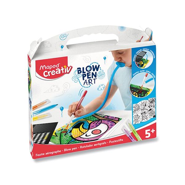 Kreatívna sada MAPED Creativ Blow Pen Art fúkacie fixy - sada 6 ks