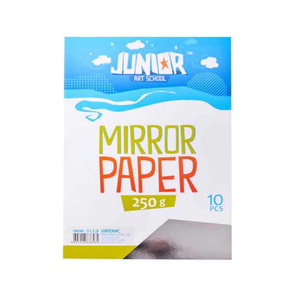 Dekoračný papier A4 Lesklý strieborný 250 g, sada 10 ks