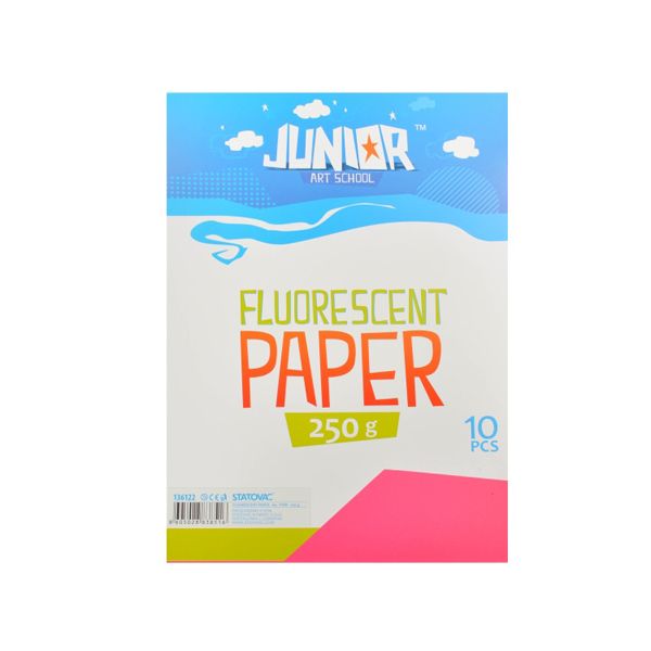Dekoračný papier A4 Fluo ružový 250 g, sada 10 ks