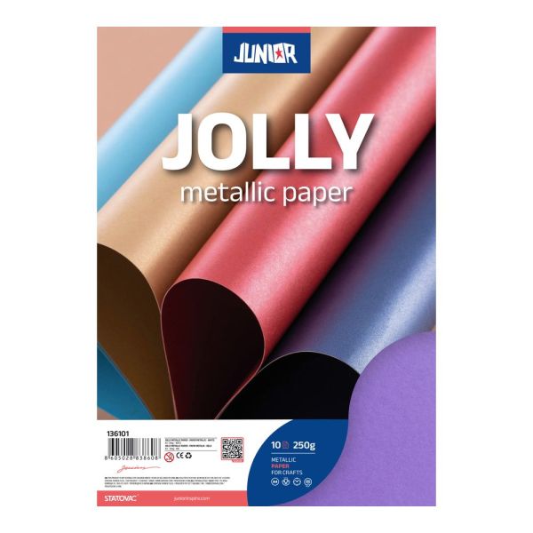 Dekoračný papier A4 Metalic fialový 250 g, sada 10 ks