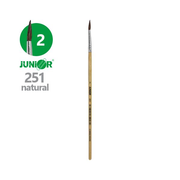 Štetec guľatý JUNIOR č. 2" 251 Natural