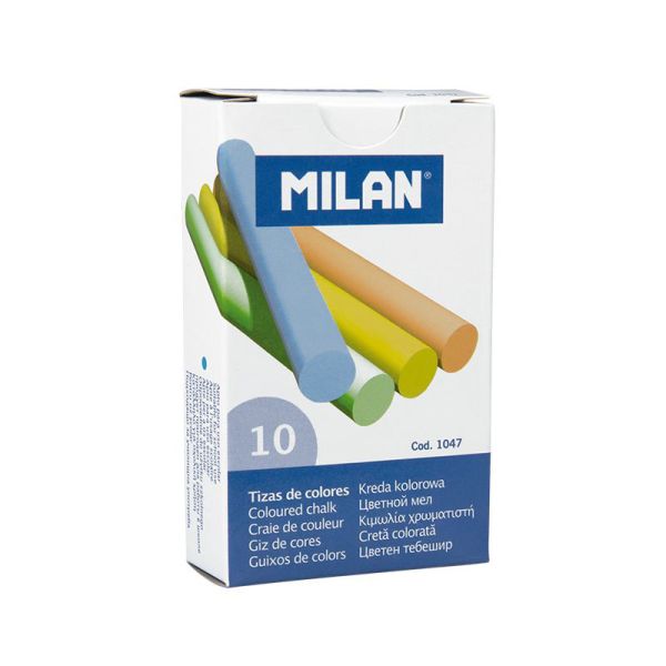 Krieda MILAN guľatá farebná (10 ks) znížená prašnosť