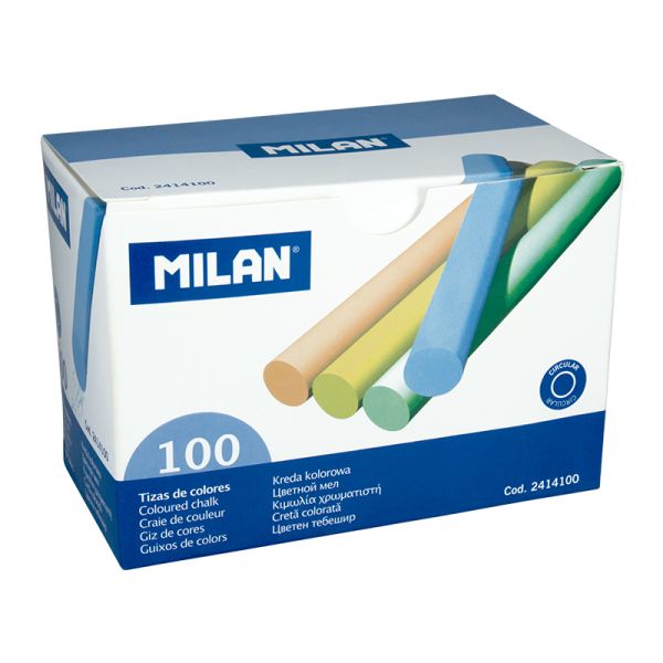 Krieda MILAN guľatá farebná 100 ks