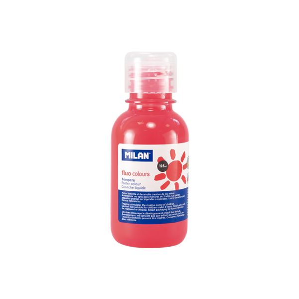 Farba temperová MILAN 125ml Fluo - korálová