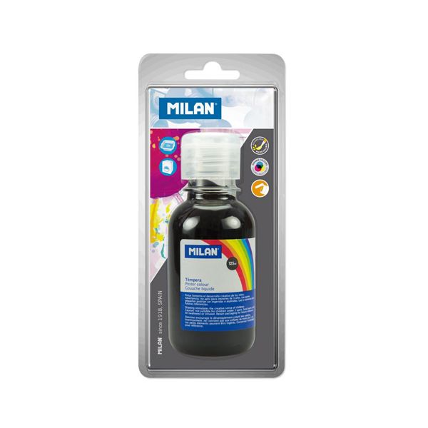Temperová farba MILAN 125 ml čierna - blister