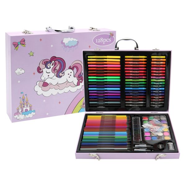 Výtvarná sada v kufríku 128 ks - Unicorn