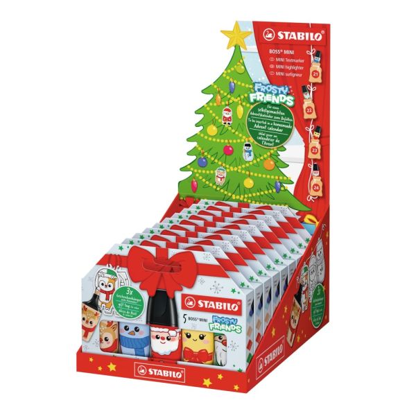 Zvýrazňovač STABILO BOSS MINI Frosty Friends (sada 5 ks)