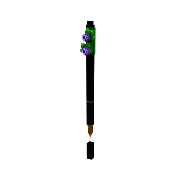 LEGO Botanicals Gelové pero, čierno - fialová kvetina