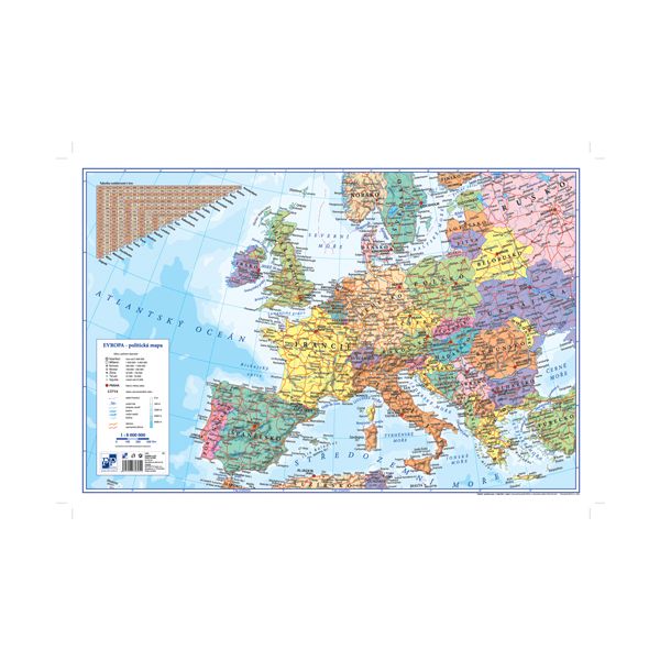 Podložka na stôl KARTON PP s mapou Európy 40x60cm 