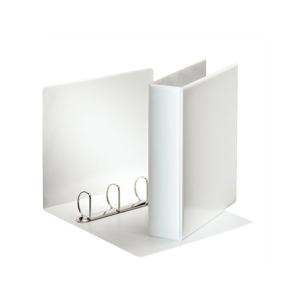 Zakladač prezentačný Esselte 7,7cm 4D-krúžkový biely 