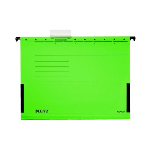 Závesný obal Leitz ALPHA s bočnicami zelený 