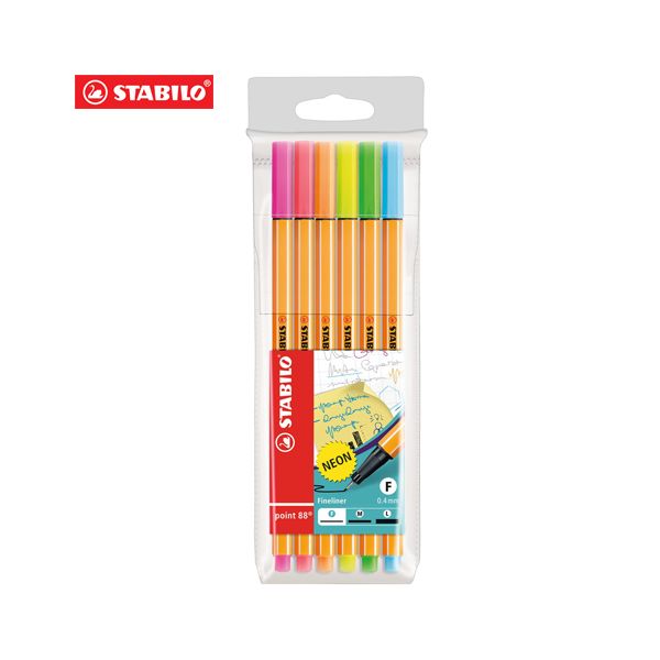 Sada linerov STABILO point 88 neon /6S 