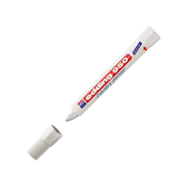 Priemyselný voskový popisovač edding 950 biely 