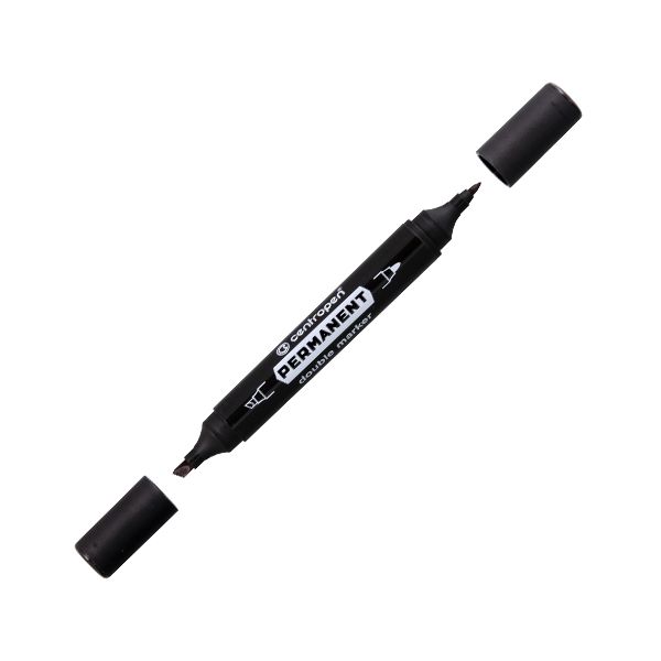 Permanentný popisovač Centropen 1666 double čierny 