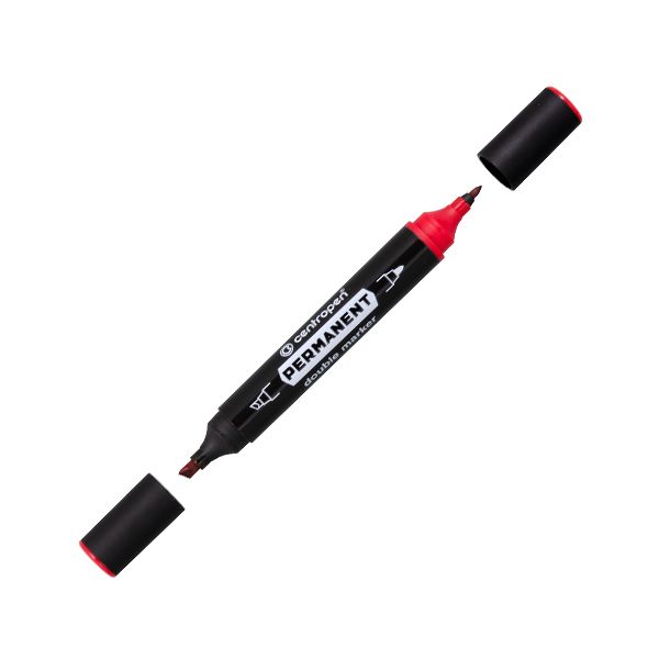 Permanentný popisovač Centropen 1666 double červený 
