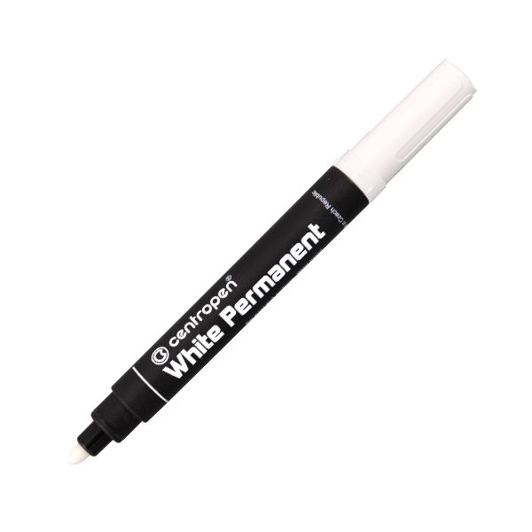 Permanentný popisovač Centropen 8586 biely 