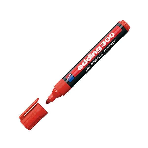 Permanentný popisovač edding 300 červený 