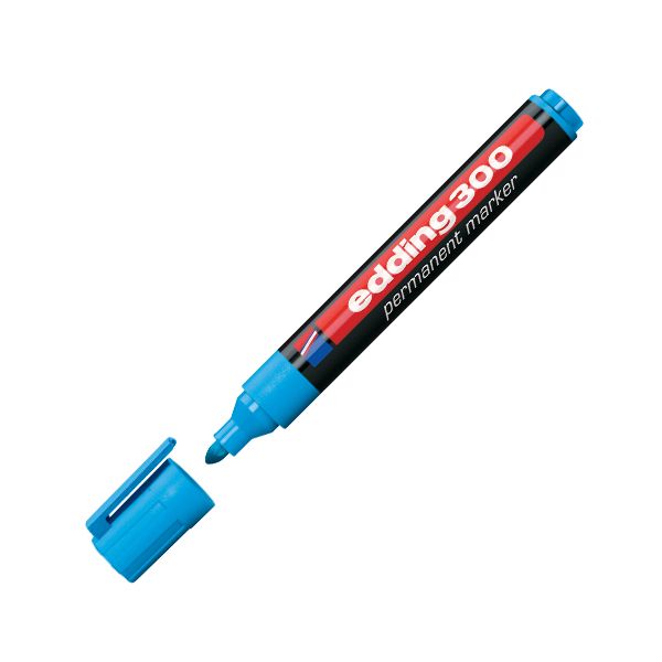 Permanentný popisovač edding 300 svetlomodrý 