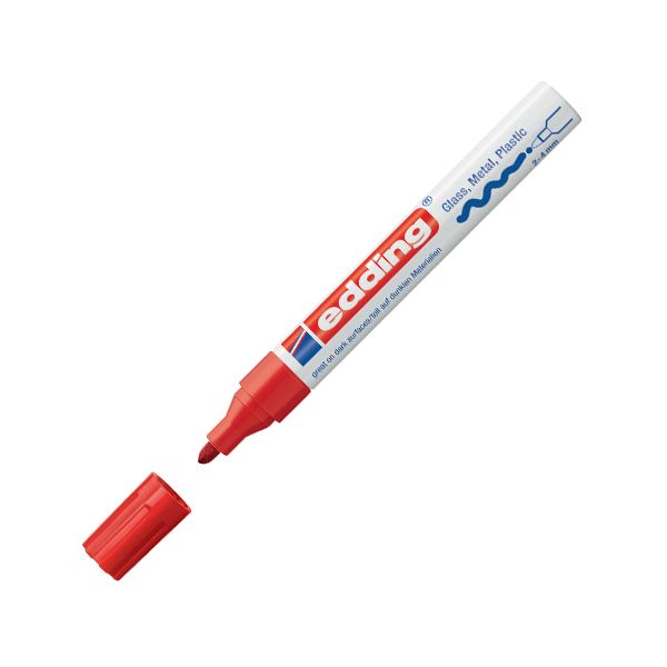 Lakový popisovač edding 750 červený 