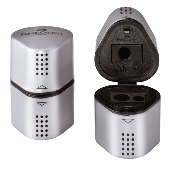 Strúhadlo Faber Castell Grip 2001 strieborné 