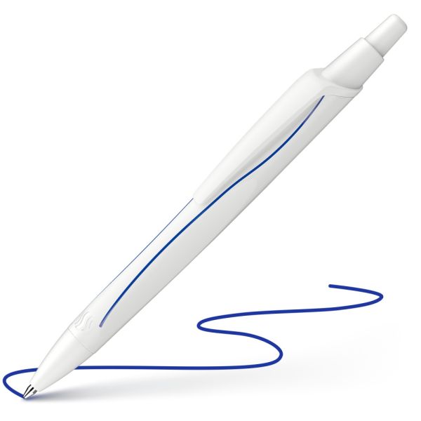 Guľôčkové pero Schneider Reco biele s modrou náplňou 