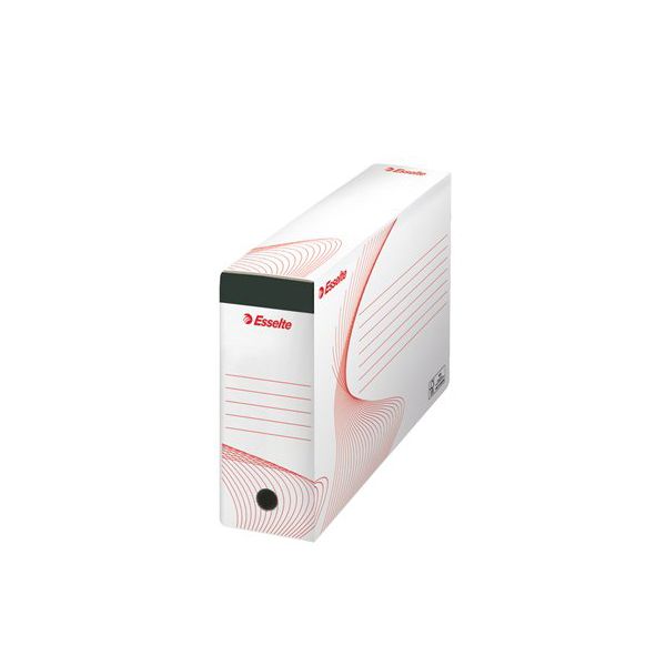 Archívny box na závesné obaly Esselte biely/červený 