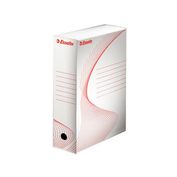 Archívny box Esselte 100mm biely/červený 