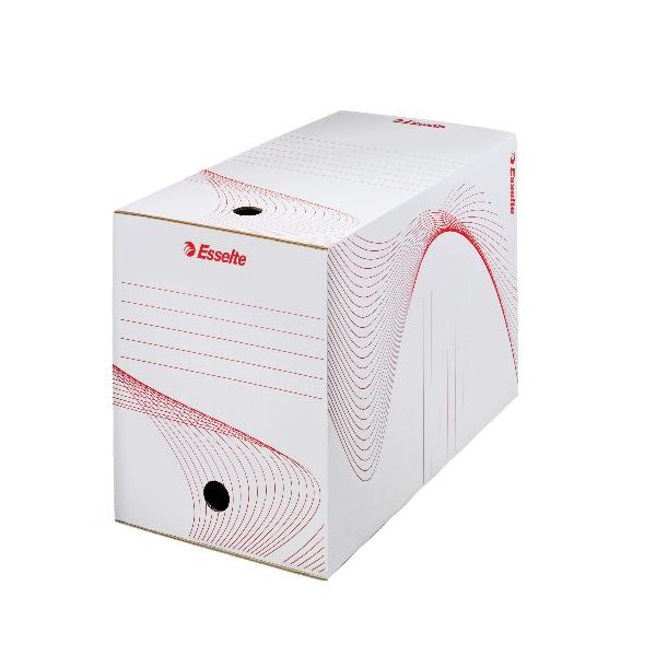 Archívny box Esselte 200mm biely/červený 
