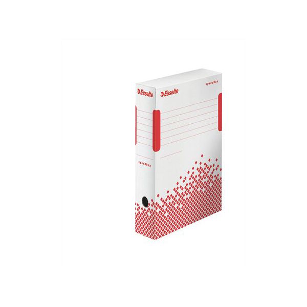 Archívny box Esselte Speedbox 80mm biely/červený 