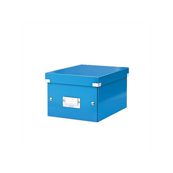 Malá krabica Click & Store metalická modrá 