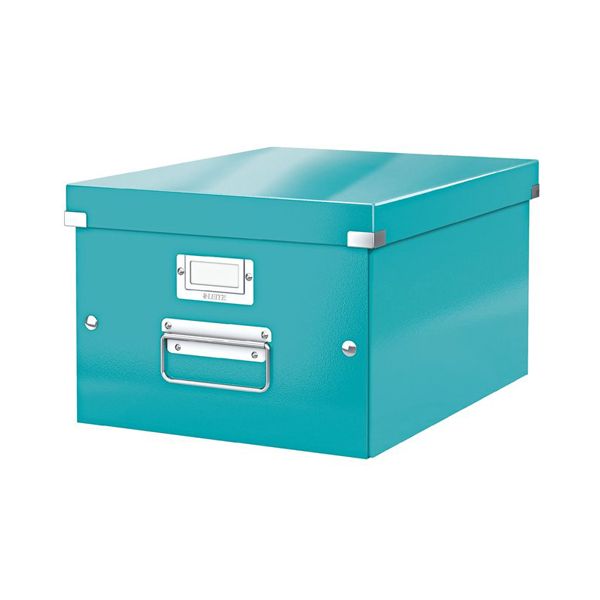 Stredná krabica Click & Store ľadovo modrá 